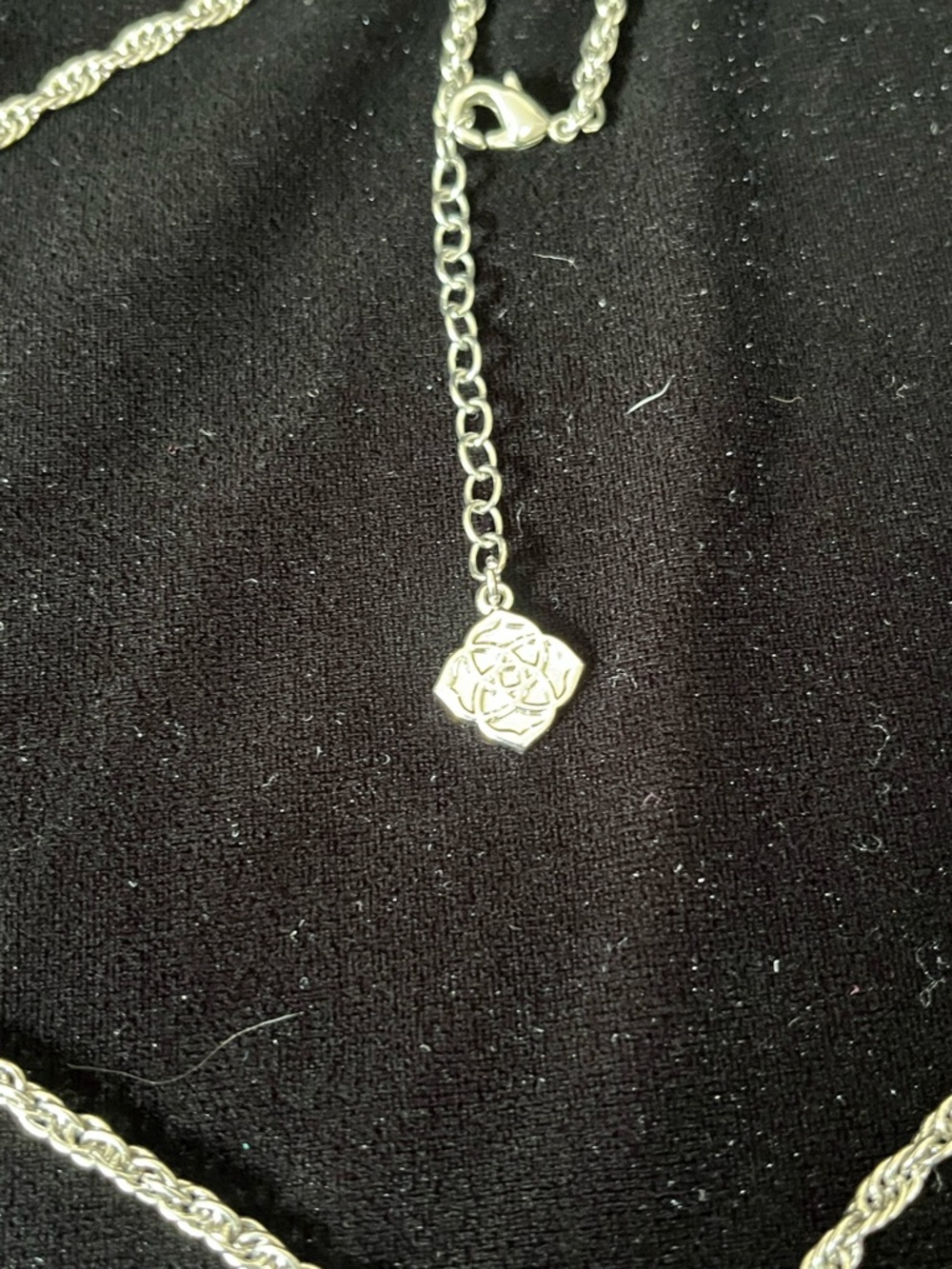 1692 Kendra Scott Rayne Pendant Necklace with Black MOP and Silver Tassel - Picture 4 of 6
